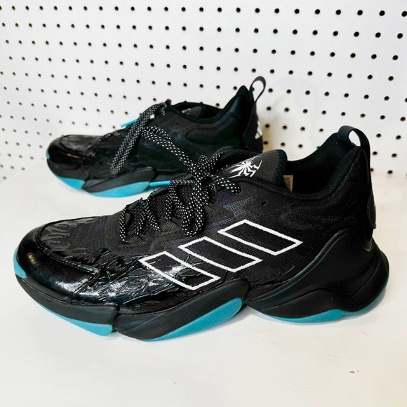 Adidas | RARE Impact FLX 2 TF “Venom” Black Colorway Spider-man Sneakers Sz 10.5 - Picture 3 of 14